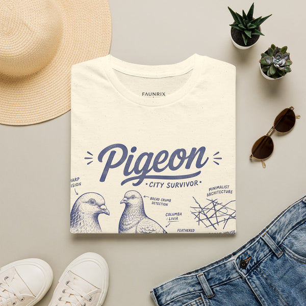 Pigeon Anatomy "City Survivor" T-Shirt — Vintage Bird Tee