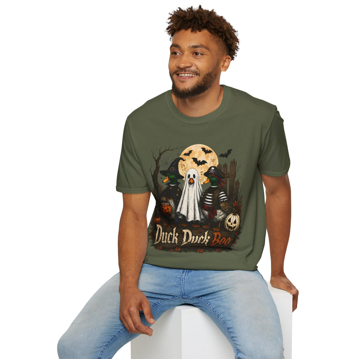 Duck Duck BOO! Halloween T-Shirt — Cute Spooky Duck Costume Tee