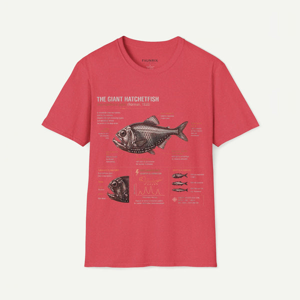 Hatchetfish Anatomy T-Shirt — Vintage Scientific Fish Diagram Tee