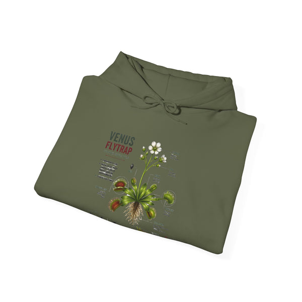 Venus Flytrap Botanical Hoodie – Illustrated Carnivorous Plant Guide
