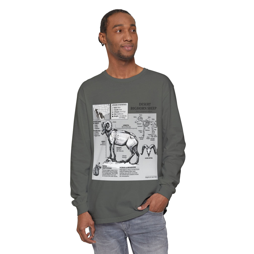 Desert Bighorn Sheep Diagram Long Sleeve T-Shirt