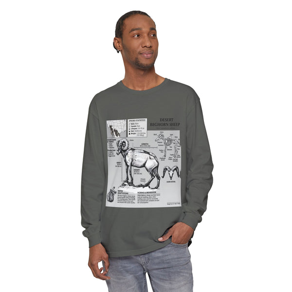 Desert Bighorn Sheep Diagram Long Sleeve T-Shirt