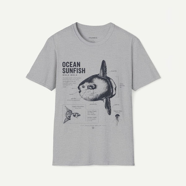 Sunfish Anatomy T-Shirt — Ocean Sunfish Graphic Tee for Marine Lovers