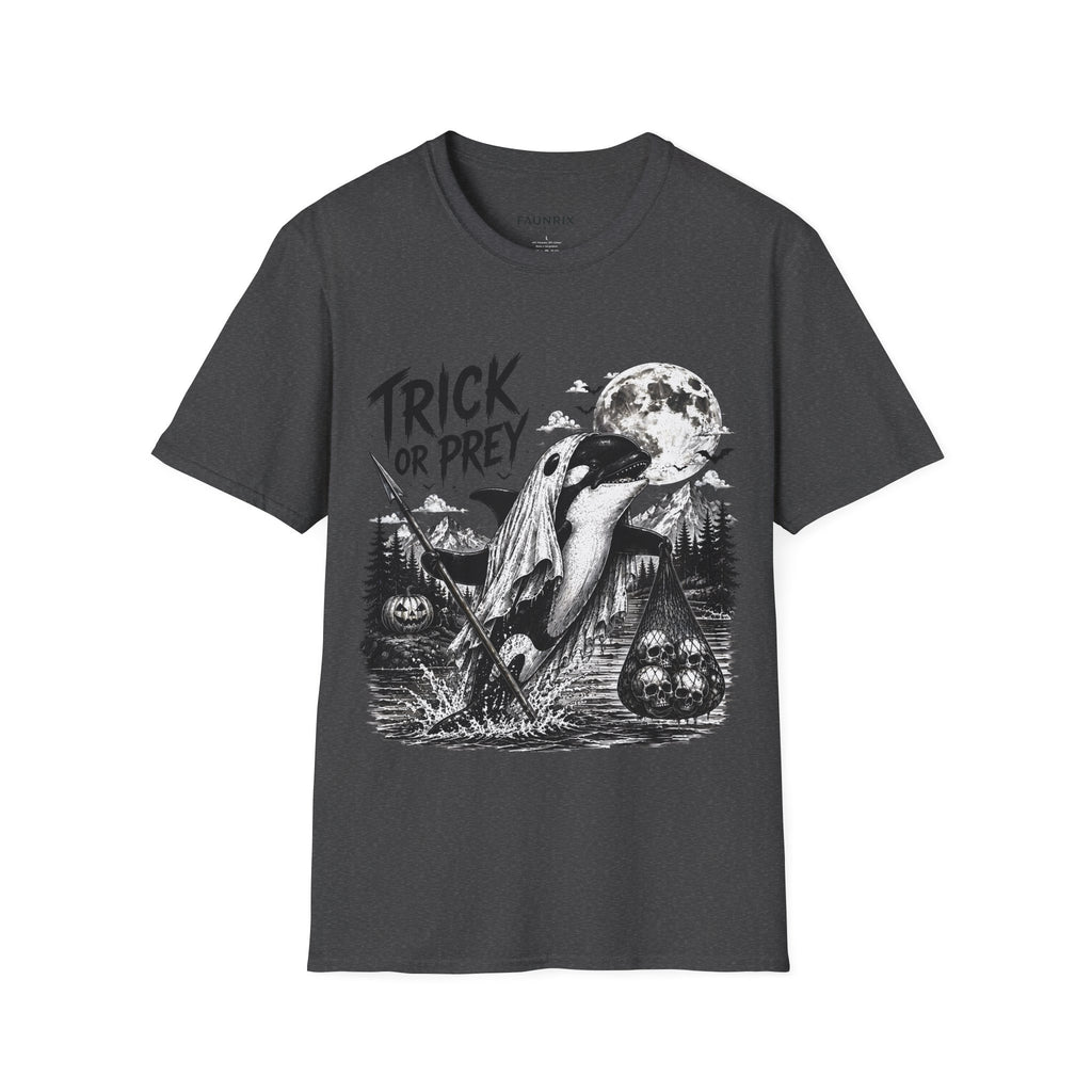 T-Shirt — Trick or Prey Halloween Orca Tee