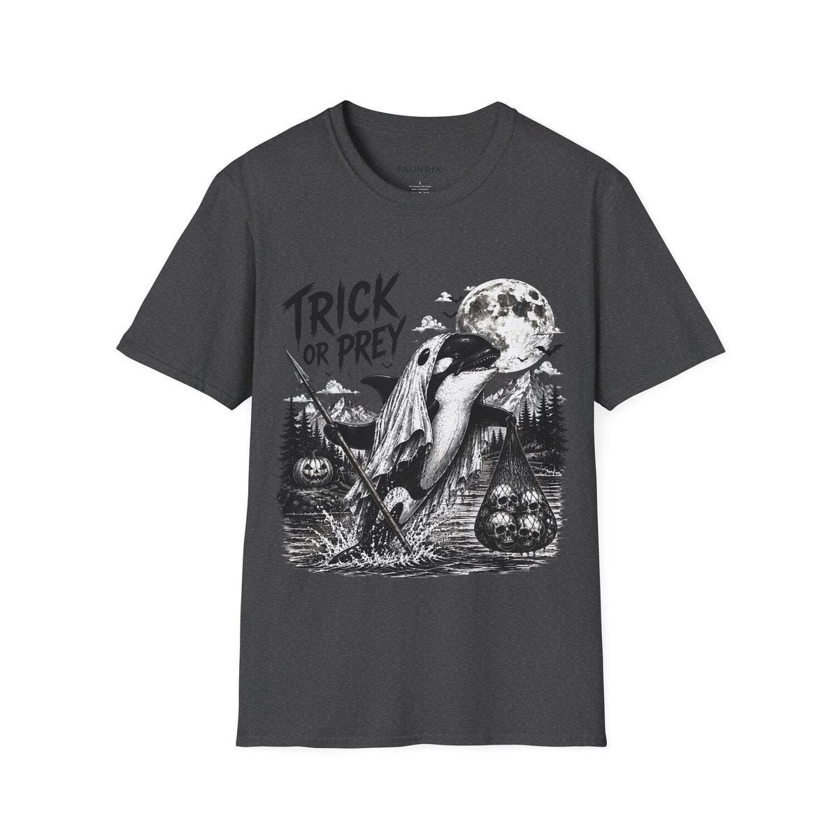 T-Shirt — Trick or Prey Halloween Orca Tee