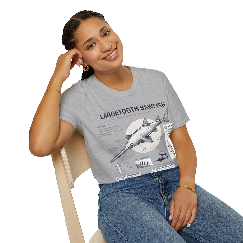Largetooth Sawfish Anatomy T-Shirt — Marine Biology Graphic Tee