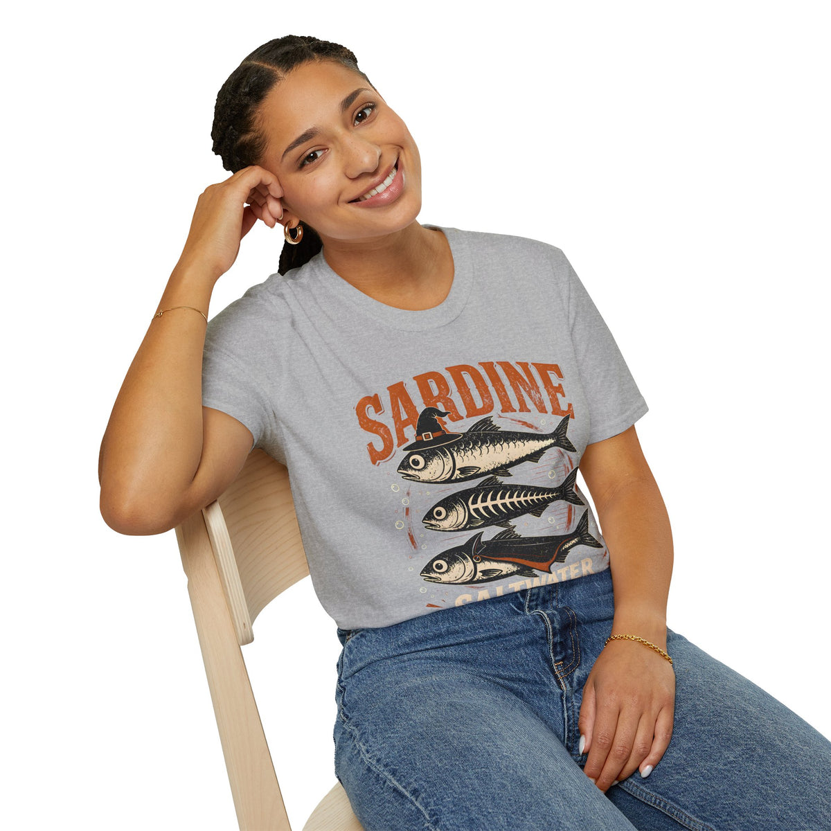 Sardine Vintage Fish T-Shirt — Retro Seafood Graphic Tee