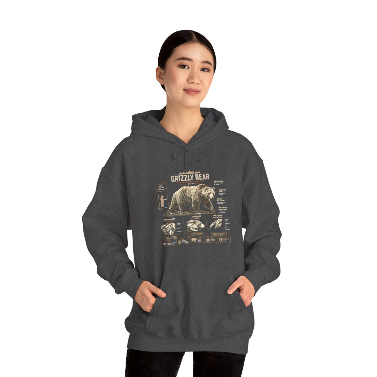 Hoodie — Vintage Bear Anatomy Graphic Hoodie