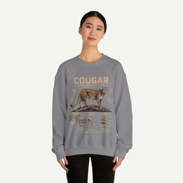 Cougar Anatomy Sweatshirt – Puma / Mountain Lion Educational Crewneck