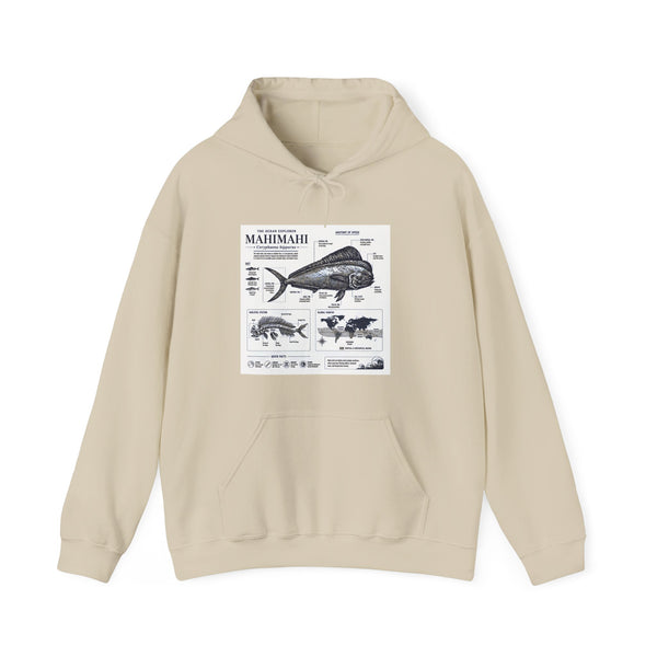 Mahi Mahi Fish Anatomy Hoodie — Illustrated Marine Biology Pullover