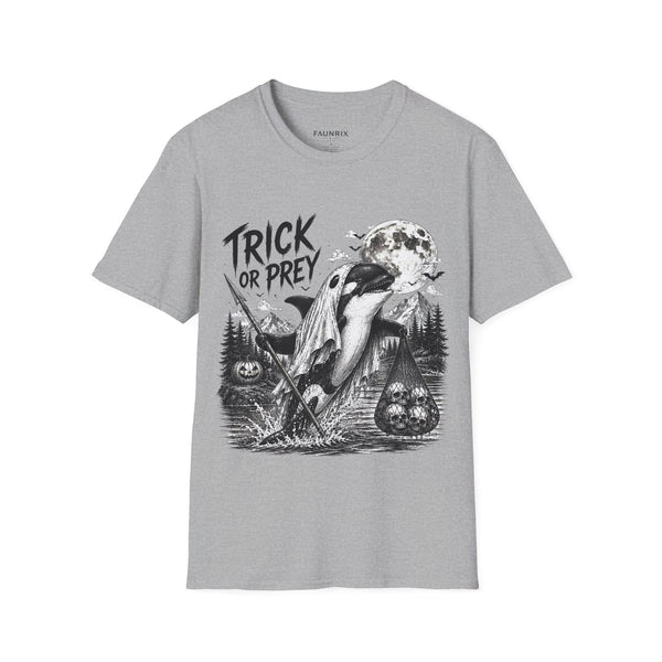 T-Shirt — Trick or Prey Halloween Orca Tee