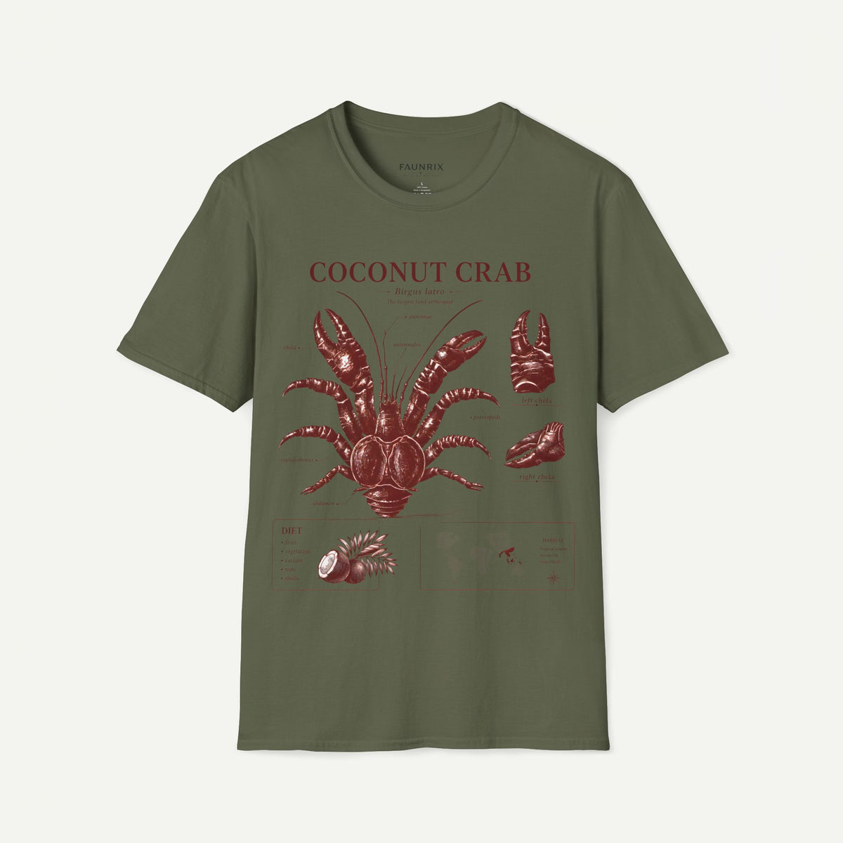 Coconut Crab Anatomy T-Shirt