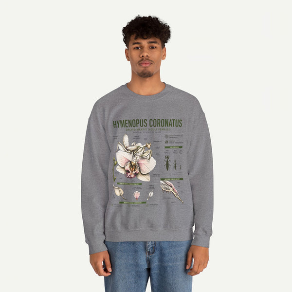 Botanical Anatomy Sweatshirt — Hymenopus Coronatus Illustration