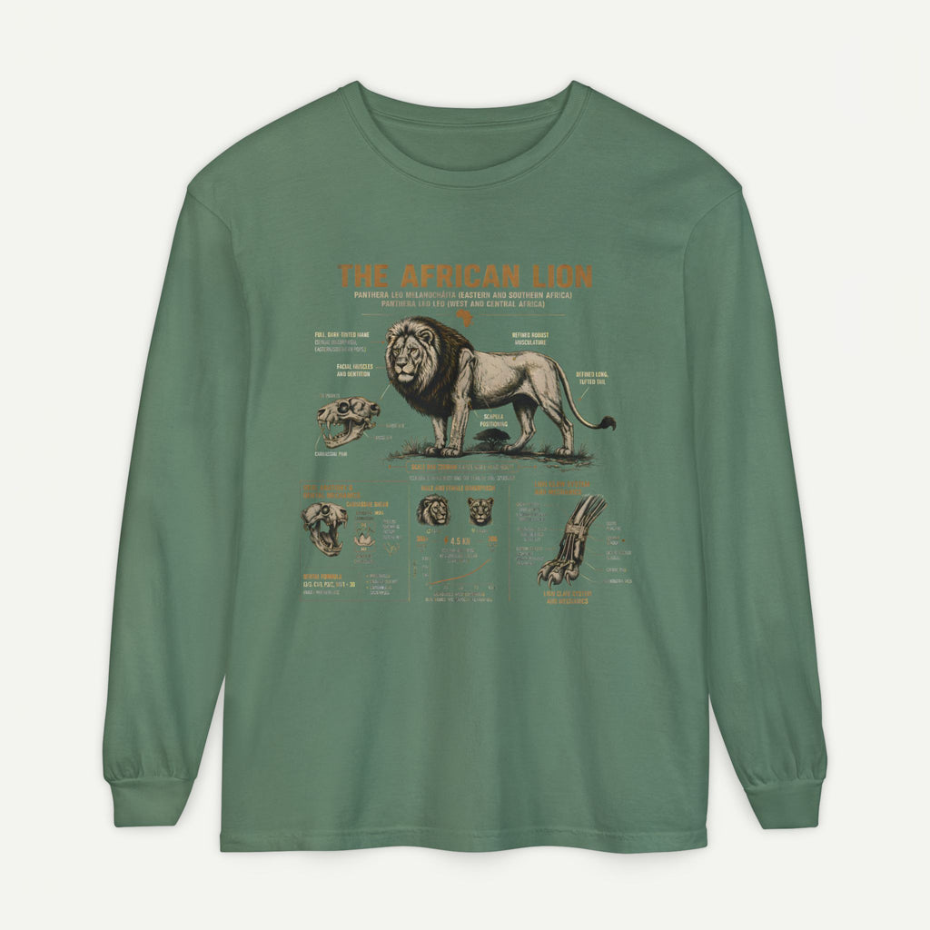 The African Lion Anatomy Long Sleeve Shirt