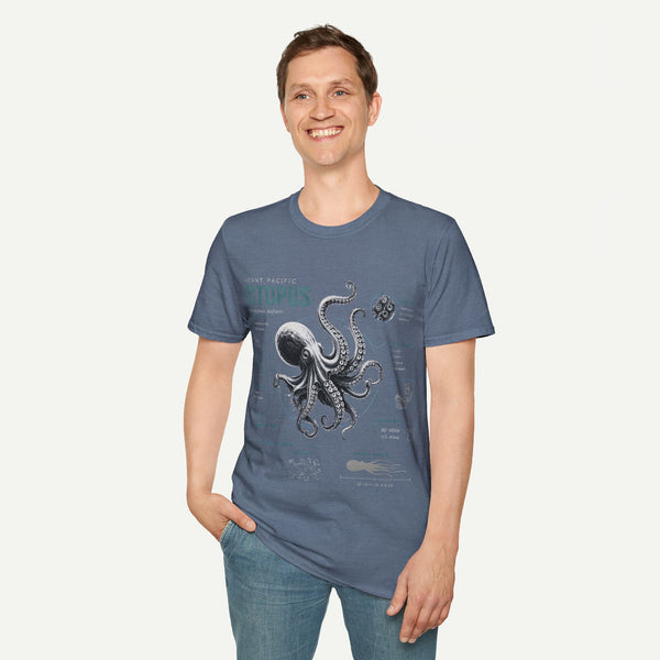 Octopus Anatomy Tee — Vintage Marine Illustration T-Shirt