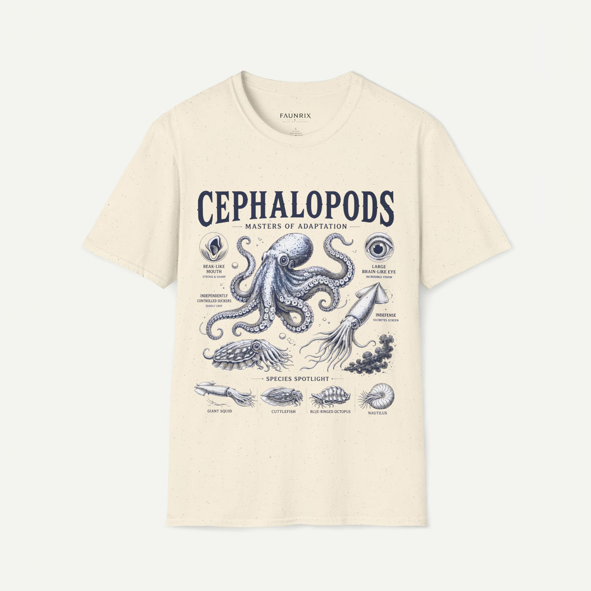 Cephalopods T-Shirt — Masters of Adaptation Vintage Octopus Graphic Tee