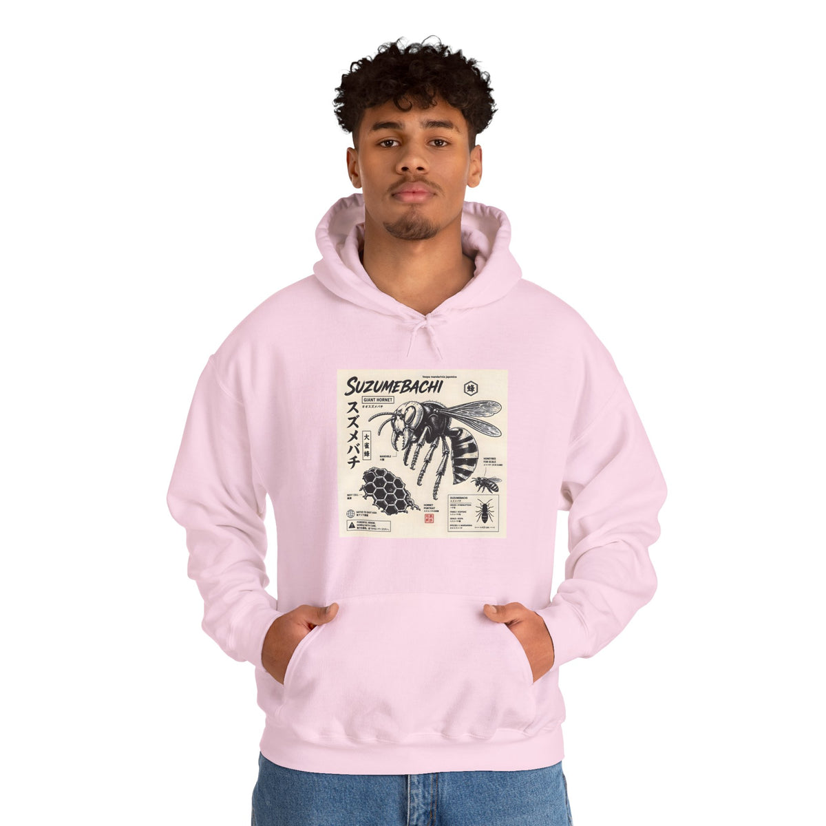 Honey Bee Anatomy Hoodie — Vintage Japanese Beekeeping Art Sweatshirt