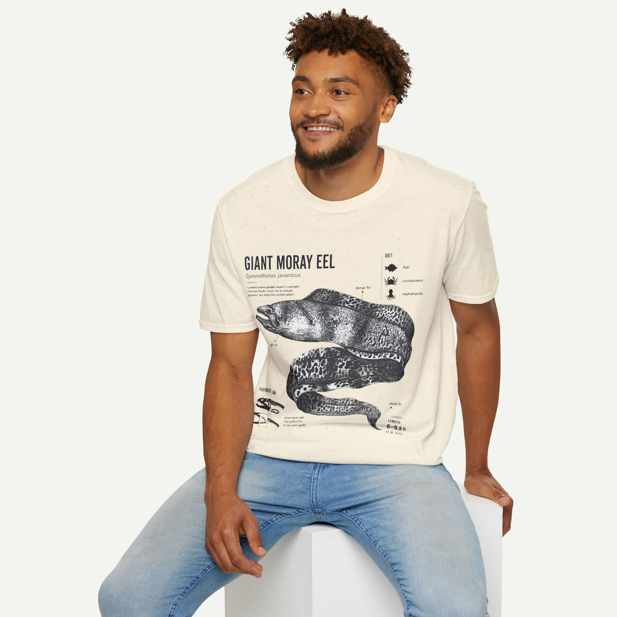 Moray Eel Anatomy Graphic T-Shirt — Vintage Scientific Illustration Tee