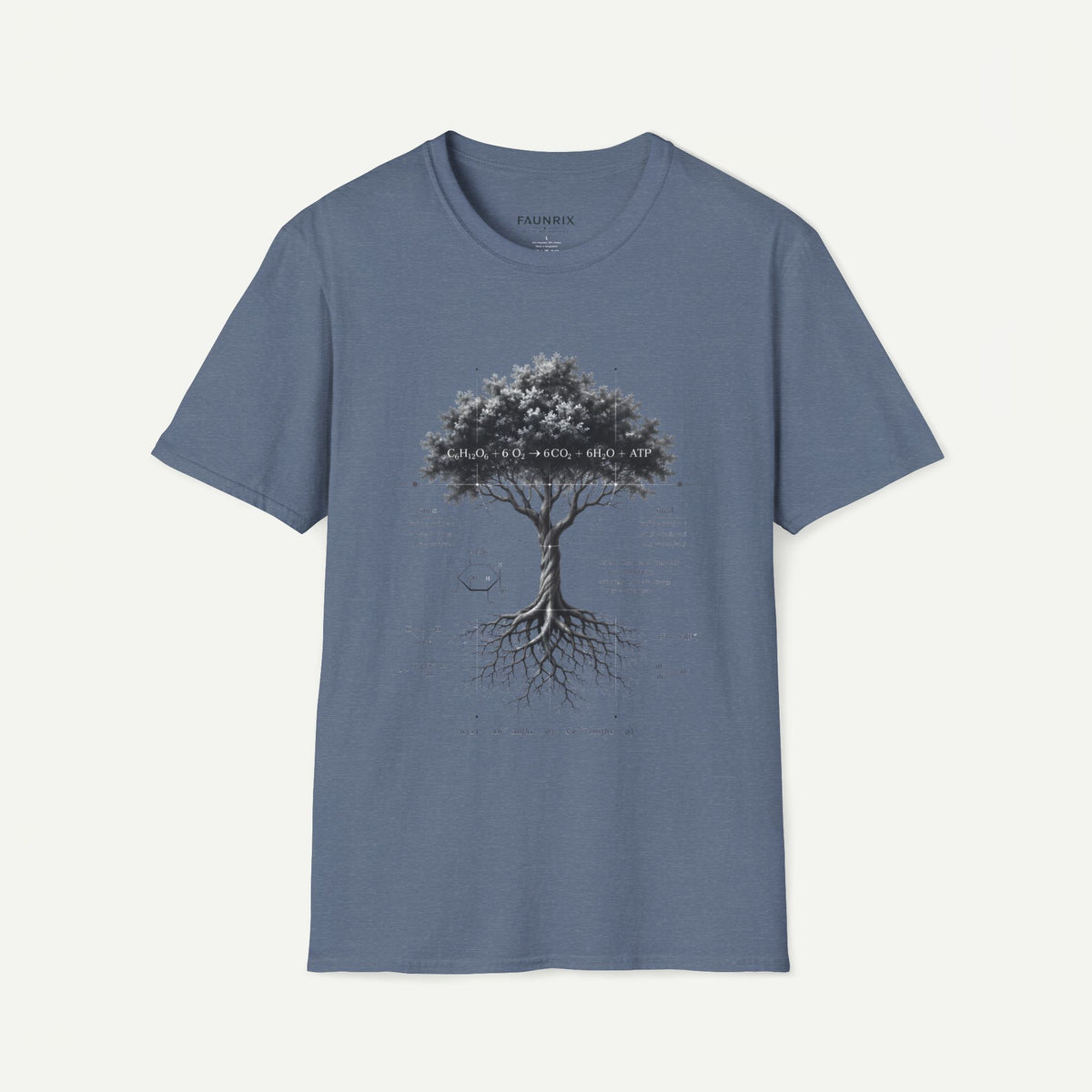 Tree of Life T‑Shirt — Botanical Graphic with Roots and Photosynthesis Diagram
