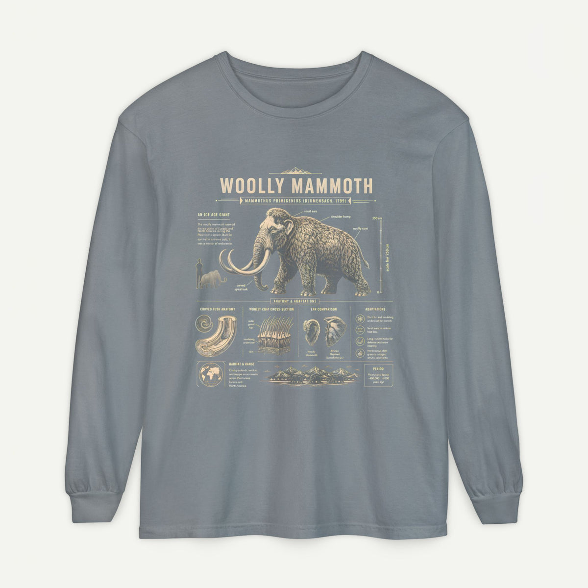 Woolly Mammoth Anatomy Long Sleeve Tee