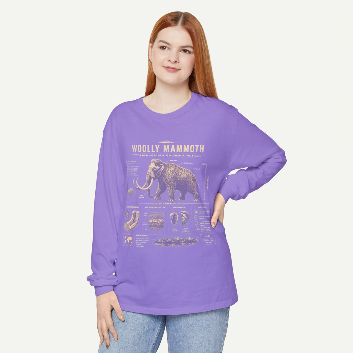 Woolly Mammoth Anatomy Long Sleeve Tee