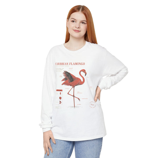 Caribbean Flamingo Anatomy Long Sleeve Tee