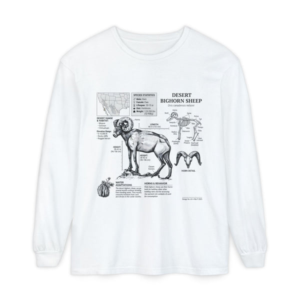 Desert Bighorn Sheep Diagram Long Sleeve T-Shirt