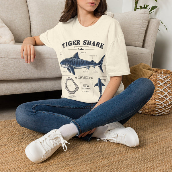 Tiger Shark Anatomy T-Shirt — Vintage Marine Biology Graphic Tee