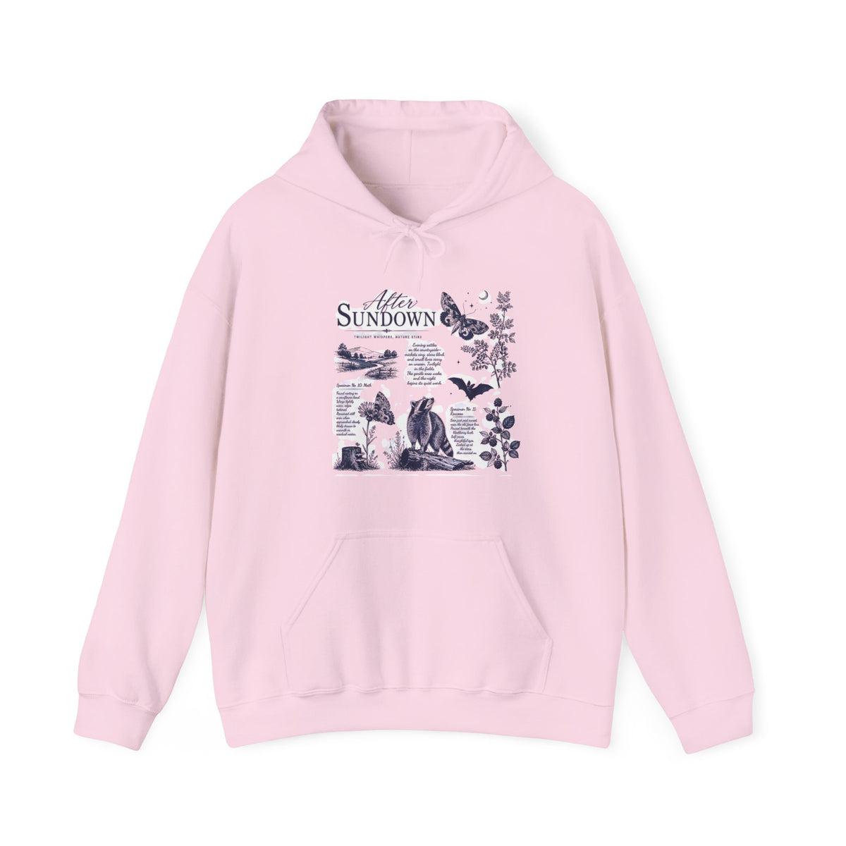 Sunset Foxes Hoodie — "After Sundown" Nature Graphic Pullover