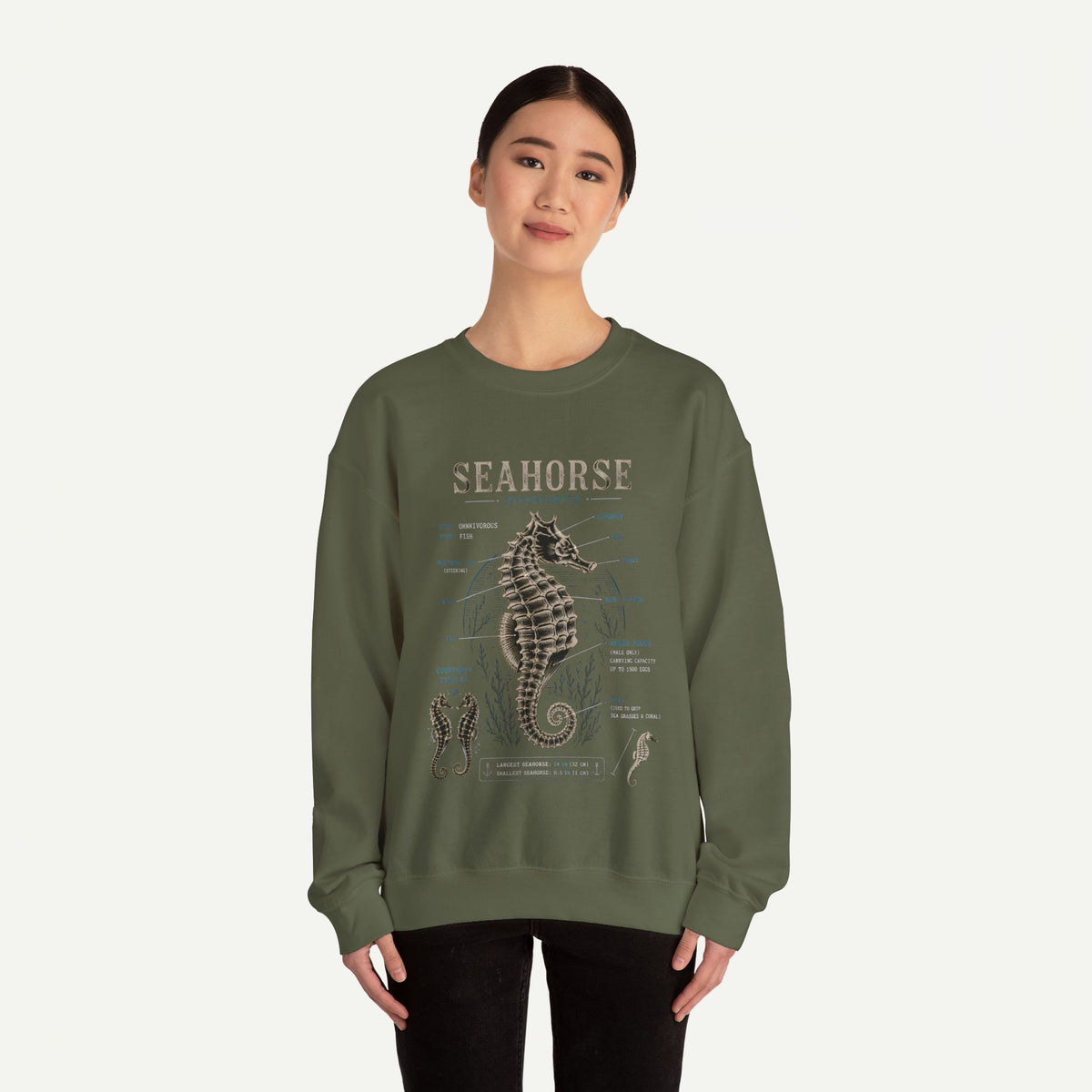 Seahorse Anatomy Crewneck Sweatshirt