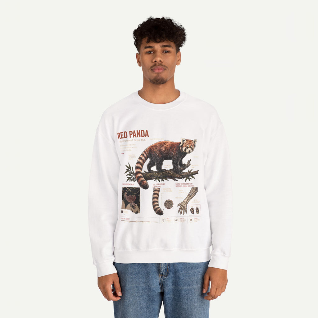Red Panda Anatomy Sweatshirt — Vintage Wildlife Crewneck