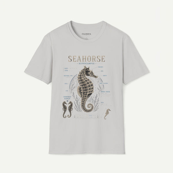 Seahorse Anatomy Tee — Vintage Marine Biology T-Shirt