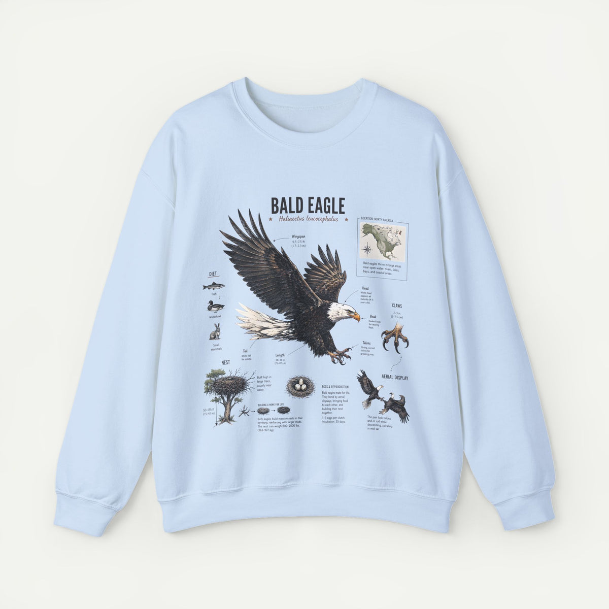 Bald Eagle Anatomy Sweatshirt
