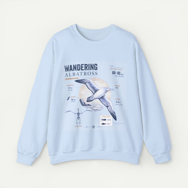 Wandering Albatross Anatomy Sweatshirt — Vintage Seabird Illustration