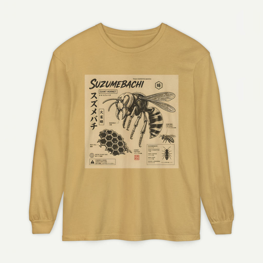 Suzumebachi Japanese Hornet Anatomy Long Sleeve Tee