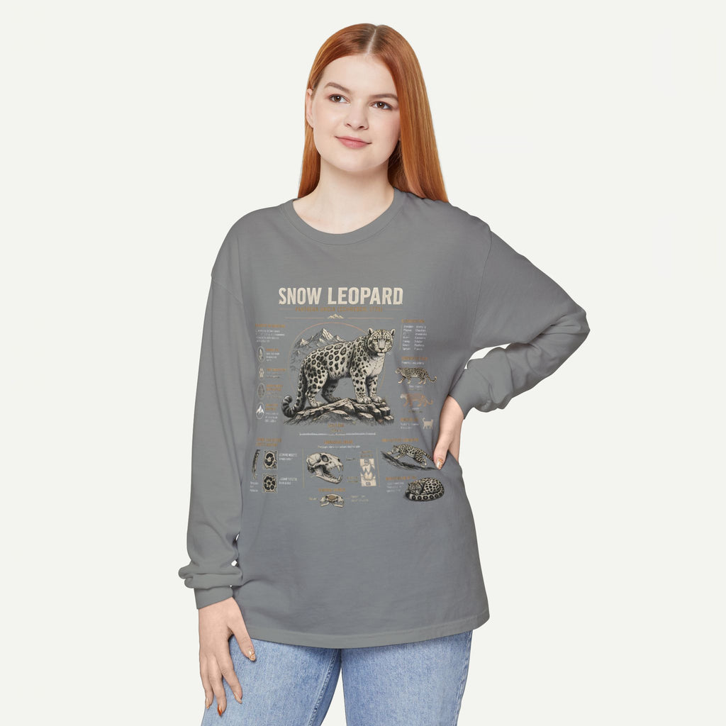 Snow Leopard Anatomy Long Sleeve Tee