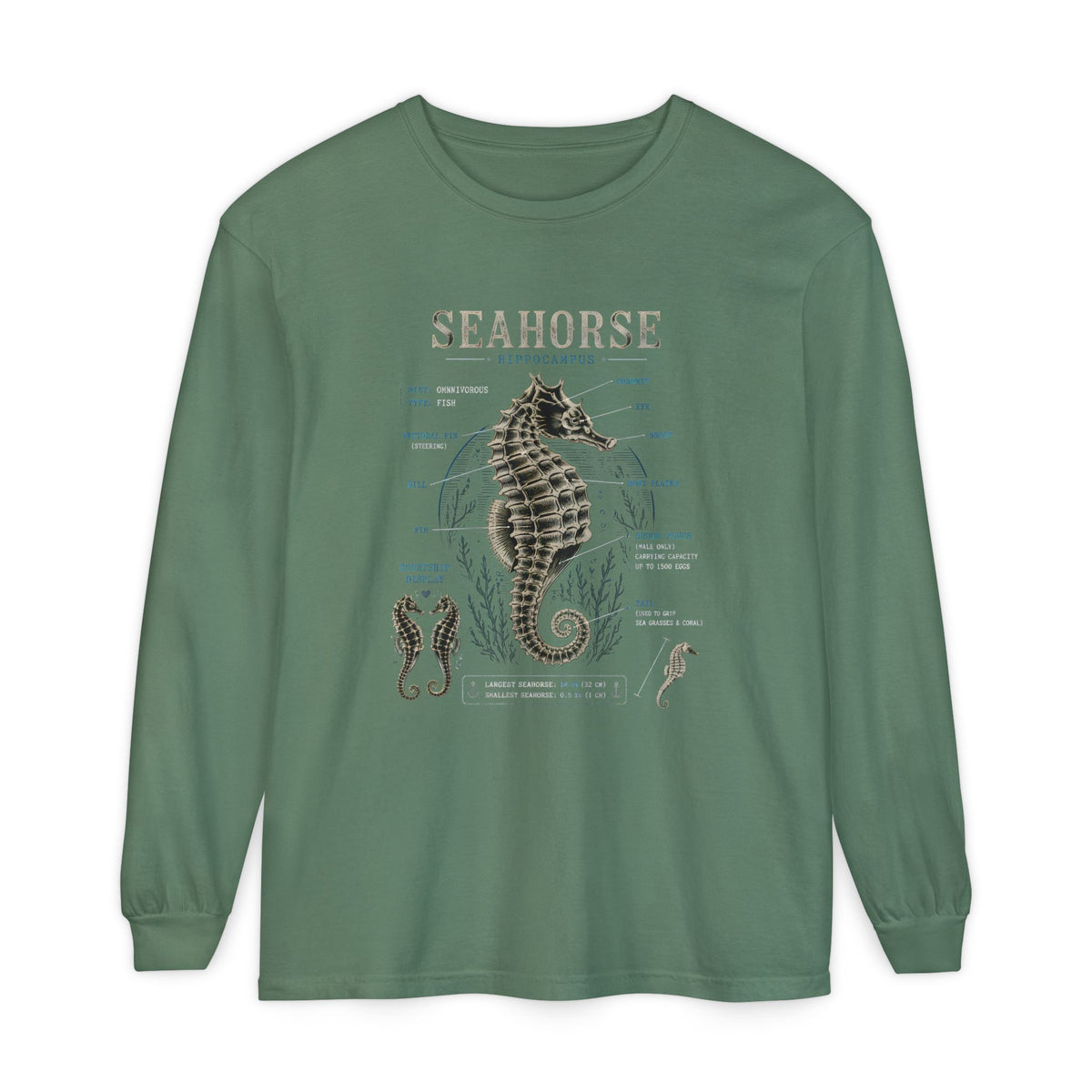 Seahorse Anatomy Long Sleeve Tee