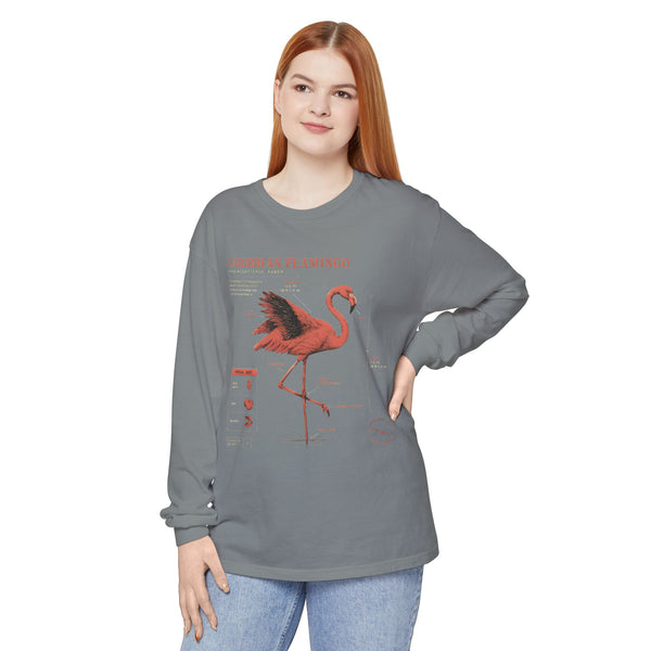 Caribbean Flamingo Anatomy Long Sleeve Tee