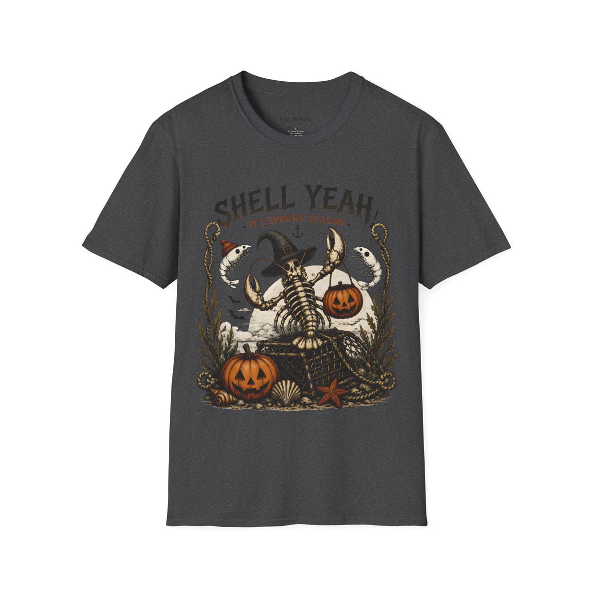 Shell Yeah! It's Spooky Season Tee — Halloween Crab Witch Graphic T-Shirt