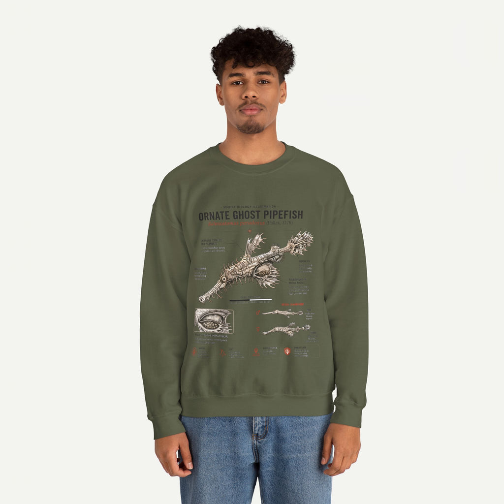Ornate Ghost Pipefish Anatomy Sweatshirt