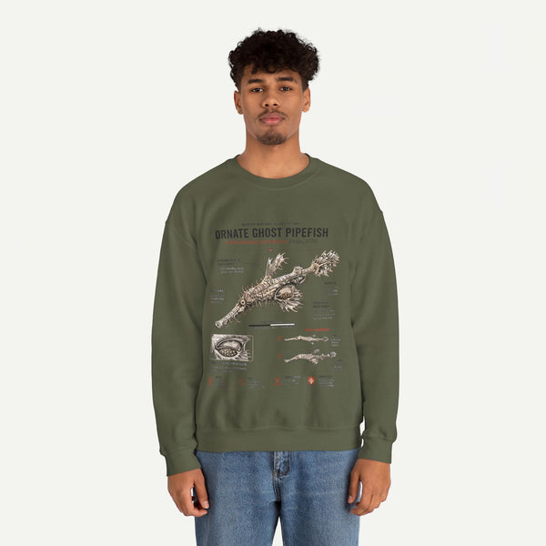 Ornate Ghost Pipefish Anatomy Sweatshirt