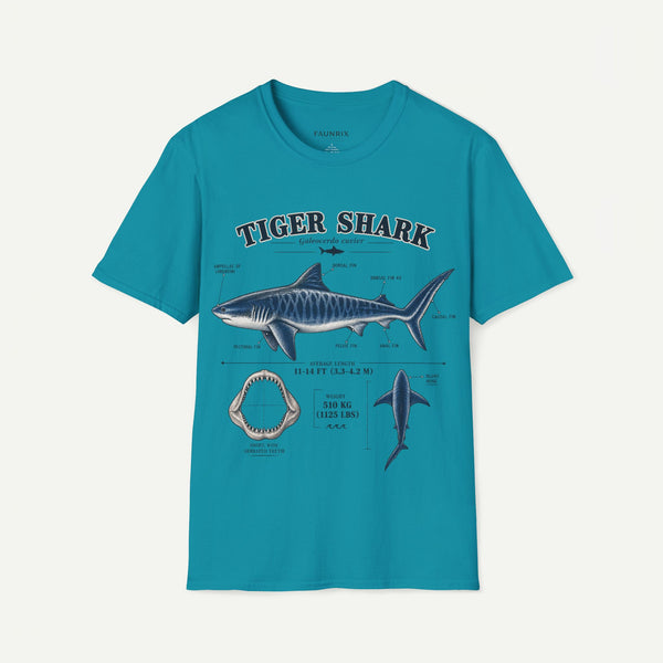 Tiger Shark Anatomy T-Shirt — Vintage Marine Biology Graphic Tee