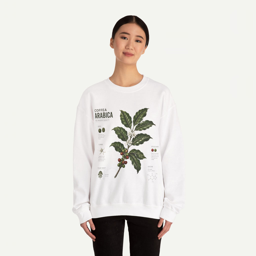 Coffee Arabica Botanical Print  Crewneck Sweatshirt