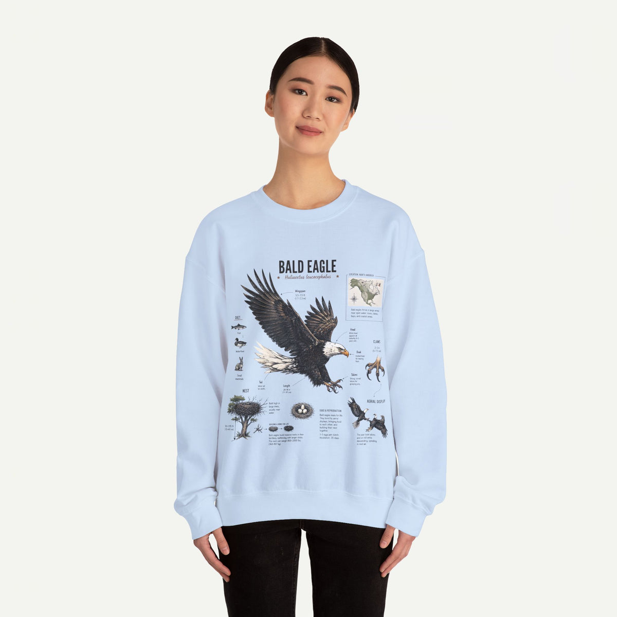 Bald Eagle Anatomy Sweatshirt