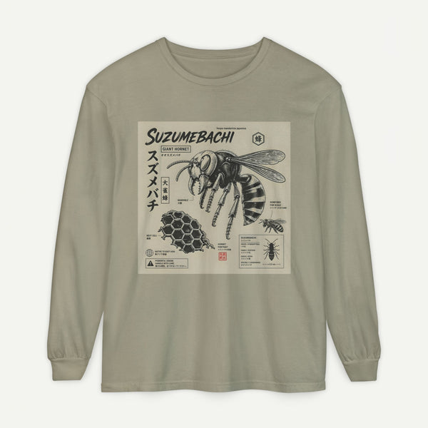 Suzumebachi Japanese Hornet Anatomy Long Sleeve Tee
