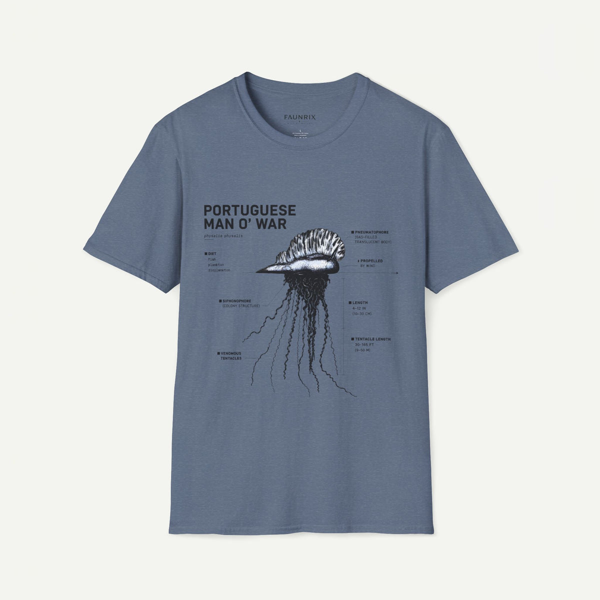 Portuguese Man O' War Anatomy T-Shirt — Marine Biology Graphic Tee