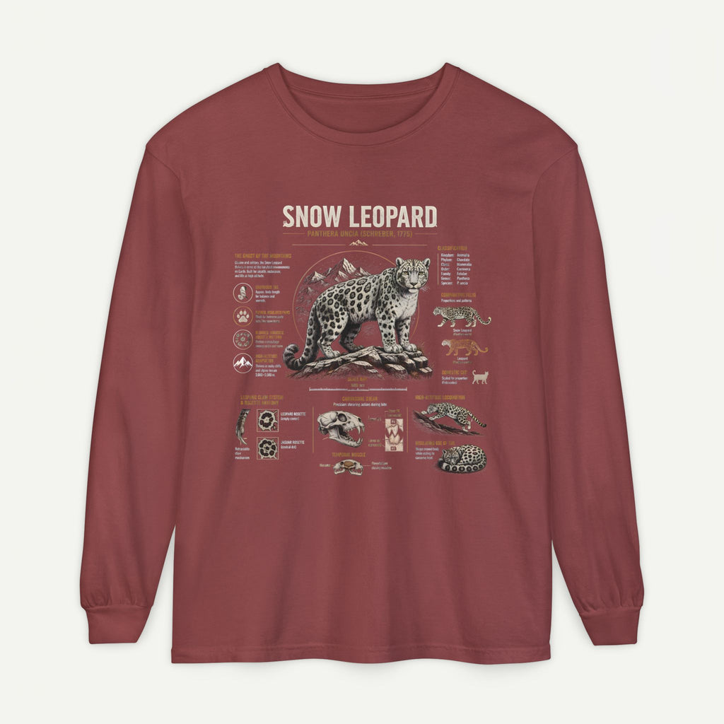 Snow Leopard Anatomy Long Sleeve Tee
