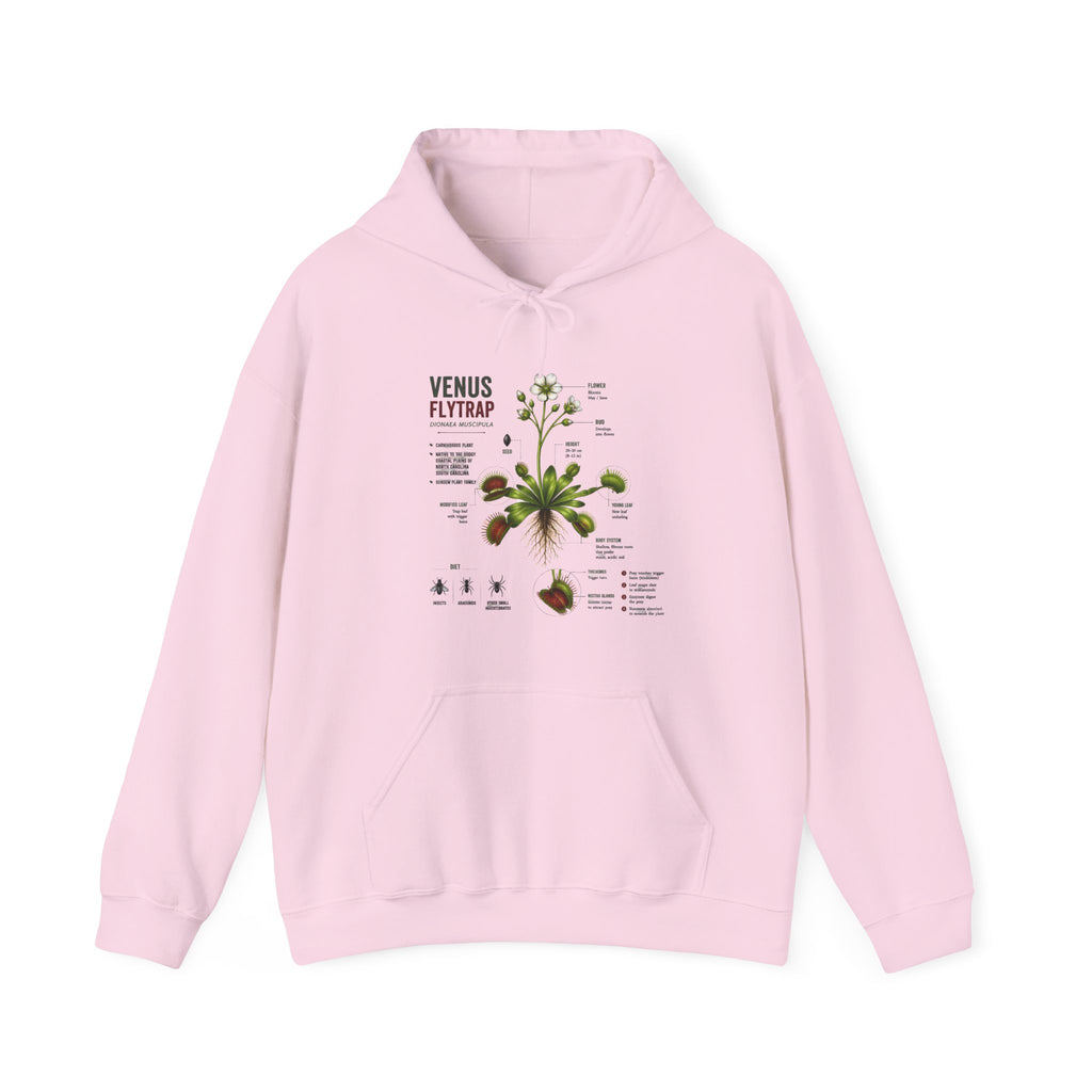 Venus Flytrap Botanical Hoodie – Illustrated Carnivorous Plant Guide