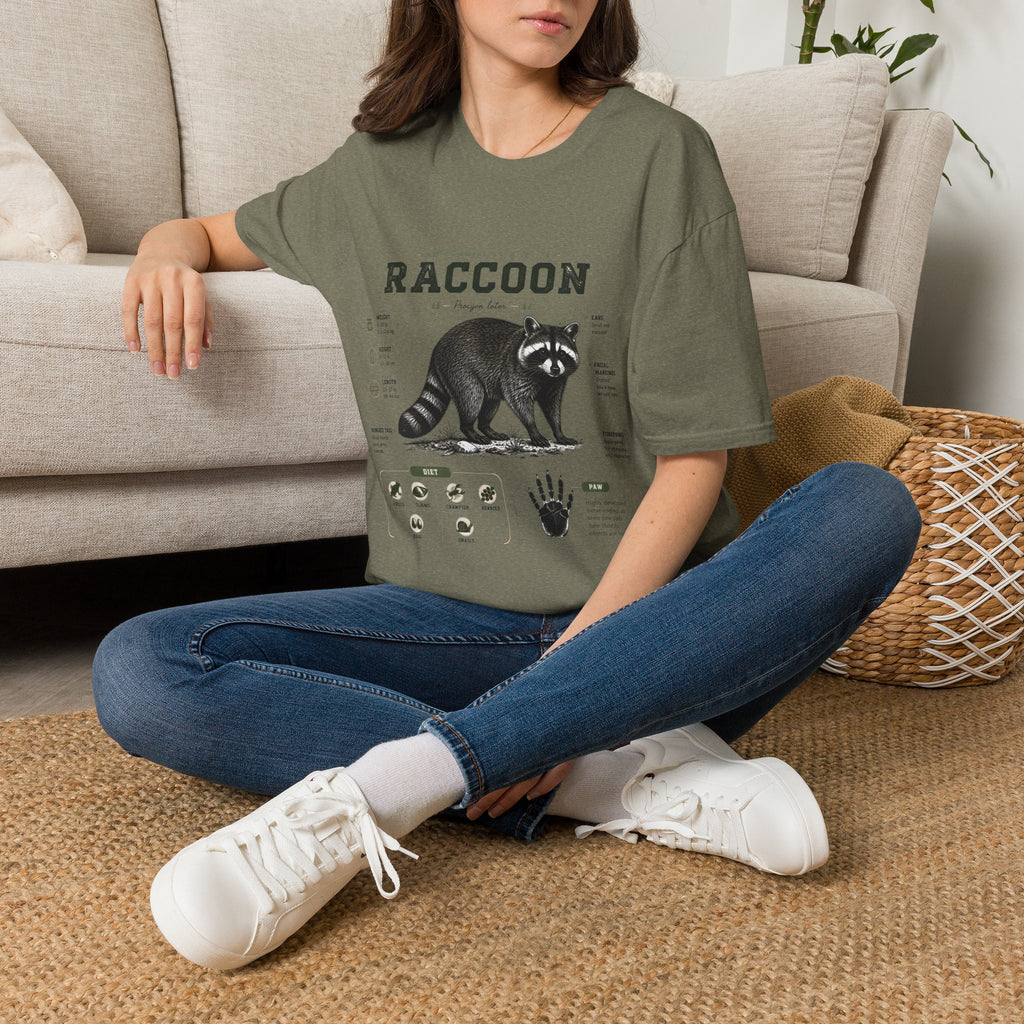 Raccoon Anatomy T-Shirt — North American Wildlife Graphic Tee