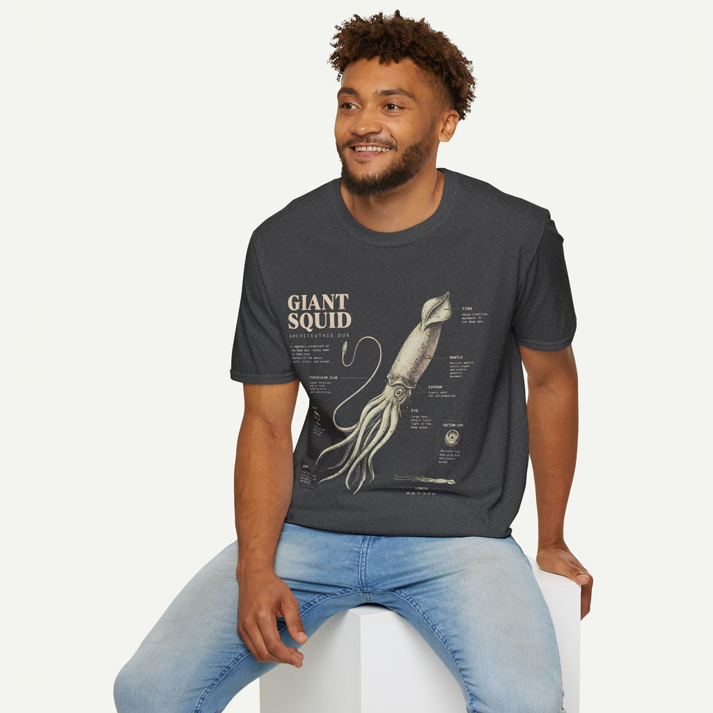 Giant Squid Anatomy T-Shirt — Vintage Marine Biology Graphic Tee